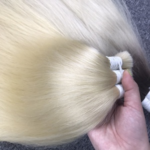 Vente en gros 100% Vierge Vietnamien Remy Grade Blonde Os Droit Frontal Faisceau Machine Double Trame 100gr Cheveux en vrac - Product Image 2