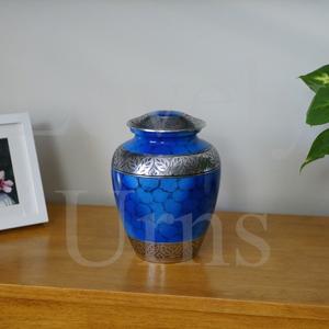 Urna funeraria de zafiro para adultos, tamaño mediano, recuerdo conmemorativo, contenedor para cenizas, diseño elegante. - Product Image 3