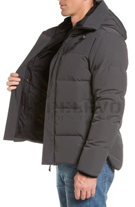 Latest Design <b>Down</b> Puffer Jacket for Men Top Quality Lightweight Quilted Puffer Custom Oversized Baggy Hooded <b>Down</b> Jacket - Product Image 4