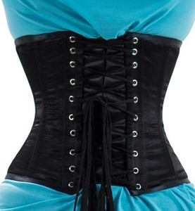 Women Satin Waist Cincher Firm Control Corset <b>Red</b> Hook-and-Eye Design Breathable Shapewear - Product Image 5