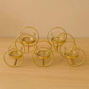 Porte-bougie décoratif de luxe moderne, bougeoir en métal unique pour l'éclairage et la décoration de la maison, cadeau de mariage, salon, à bas prix - Product Image 1