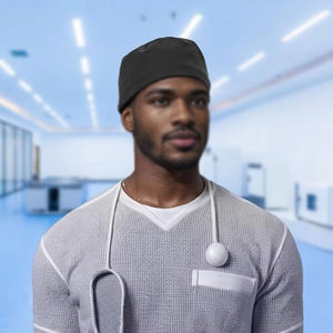 Chapeau de travail ajustable en coton pour infirmière, nouveau design personnalisé, bonnet de Noël tendance - Product Image 3