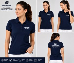 Polo pour femme en jersey tricoté respirant à séchage rapide, imprimé, décontracté, esthétique, pour le tennis, avec boutons sur le devant, en piqué - Product Image 2