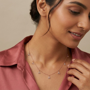 0.14 Ct Natural <b>Diamond</b> Mangalsutra IGI Certified H-I Round Brilliant Cut VS-SI Clarity Earth Mined Traditional Gold <b>Jewelry</b> - Product Image 1