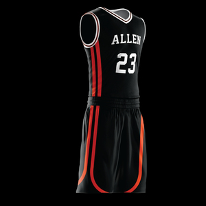 High Quality Heat-Transfer Printed Custom Men's Basketball Uniform <b>Sets</b> OEM Service Summer Sleeveless Anti-UV Moisture-Wicking - Product Image 2