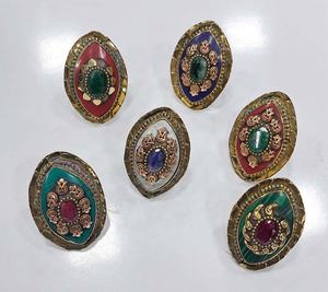 Perles de pierre Anneaux en laiton GC-RG-354 taille réglable pour les filles Valentine Gifting But pour l'exportation mondiale depuis l'Inde. - Product Image 1