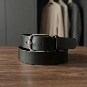Ceinture en cuir contourée avec boucle de qualité supérieure, fournisseur de ceintures avec logo personnalisé Divine International - Product Image 6