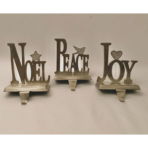 Stylish Metal Custom Letter Silver <b>Stocking</b> <b>Holder</b> Christmas Decor Sleek new Great Festive Gift Idea Durable High Quality Hook - Product Image 6