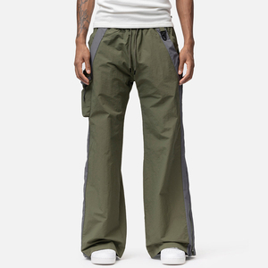 Pantalones Deportivos de Nylon para Hombre, Diseño Personalizado, Estilo Urbano, Anchos, con Rayas, Cortavientos, Casuales - Product Image 2