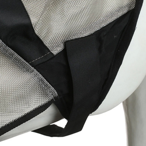 Bonnet d'oreille pour cheval respirant et personnalisé en laine peignée, écologique, coupe-vent, léger, 100 % polyester, à carreaux, avec fermeture éclair, doux pour l'équitation - Product Image 6