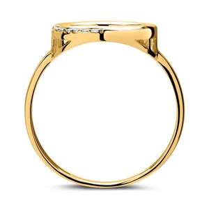 Anillo de Compromiso de Lujo para Mujer con Diamante Cultivado en Laboratorio, Corte Brillante, Doble Círculo, Oro Sólido de 14K, Chapado en Rodio, Certificado IGI - Product Image 2