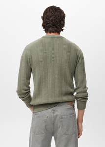 Men 100% Cotton Knitted Sweater Soft Warm Winter Wear Cozy Texture Stylish Fit Casual Breathable Lightweight Design Pullover - Product Image 2