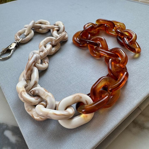 Cadena de eslabones grandes de resina acrílica, cadena de resina, asa para bolso, colgador para bolso, accesorios para bolso tote, arte de pared - Product Image 4