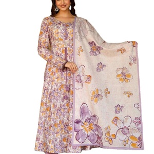 Direct Factory Sale Comfortable Cozy Abaya Kurti Pent Dupatta <b>Set</b> Indian Designer Wear for Women in India - Product Image 1