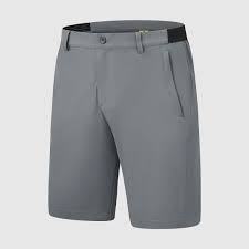 <b>Men</b>’s Performance Golf <b>Shorts</b> – Light <b>Grey</b> Hybrid <b>Chino</b> <b>Shorts</b> with Expandable Elastic Waist – Quick-Dry Technical Golf Apparel - Product Image 4