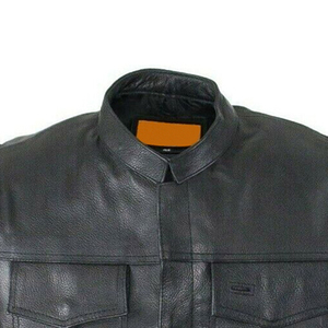 Nuevo Chaleco de Motocicleta de Cuero Negro para Hombre TOPEAK SPORTS, Diseño Personalizado Impreso, Transpirable, con Cremallera, Sin Mangas - Product Image 5