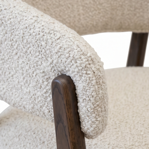 Modern Upholstered Solid Wood Base <b>Armchair</b> with Solid Back and Foam-Filled Seat for Living Room <b>Dining</b> Hotel Apartment Use - Product Image 6