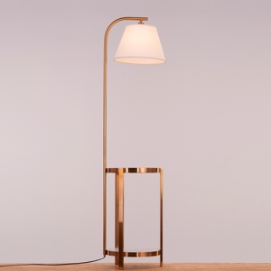 Modern Metal Floor Lamp with Table Iron Standing Lamp <b>Rose</b> Gold Floor <b>Light</b> Luxury Living Room Bedroom Hotel Decorative Lighting - Product Image 1