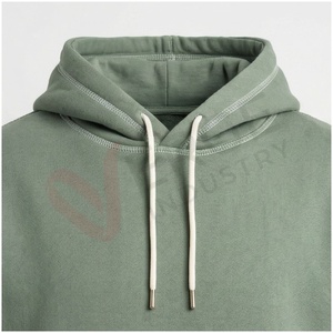 Conjunto Deportivo Unisex con Capucha Verde, Manga Larga, Color Sólido, Corte Holgado Informal, Transpirable, de Algodón, para Otoño - Product Image 4