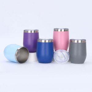 แก้วน้ำสแตนเลส 304 ขนาด 12 ออนซ์ แบบสั่งทำพิเศษ เคลือบสีฝุ่น ปิดฝาเลื่อนพร้อมหลอดดูด เก็บความร้อน-เย็น เหมาะสำหรับแคมป์ปิ้ง เป็นมิตรต่อสิ่งแวดล้อม - Product Image 1