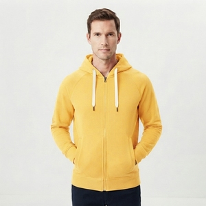 Sweat-shirt à capuche pour homme de qualité supérieure, veste zippée intégrale avec poignets côtelés et design confortable à coupe régulière - Product Image 1