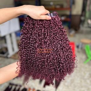 ผมต่อแบบขายส่ง ผมเวียดนามแท้แบบเป็นมัด เย็บสองชั้นด้วยเครื่องจักร และแบบติดลูกไม้ด้านหน้า สำหรับทำวิกผมมนุษย์แบบ Pixie Curly - Product Image 2