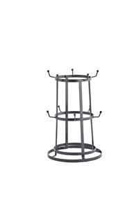 Elegante Portavasos de Hierro Negro con Silueta Curva, Base Estable, Exhibición para Mostrador - Product Image 4