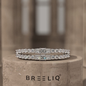 14K Gold Multi Row Princess Cut Lab Grown Diamond <b>Ring</b> Elegant Cluster Wedding Band <b>Dainty</b> Stackable <b>Ring</b> for Women - Product Image 3