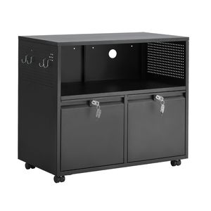 2 <b>Drawers</b> Metal Lateral <b>File</b> Cabinet with Adjustable Hanging Rods & Lock Wide Storage Filing Cabinets - Product Image 1