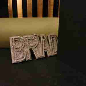 Colgante Hip Hop BRAD Personalizado con Diamantes, Latón con Diamante Cultivado en Laboratorio de 15CT para Unisex, para Todas las Ocasiones - Product Image 4