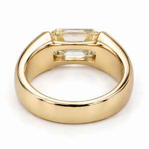 Bague de Fiançailles et de Mariage Minimaliste pour Homme en Or Massif 10k avec Diamant de Laboratoire Certifié IGI, Polissage Lisse et Brillant, Idéale pour le Quotidien et les Fêtes - Product Image 4