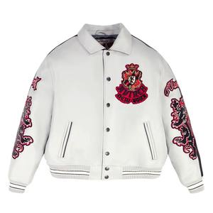 Chaqueta de Cuero Avirex de Calidad Original Hecha en Fábrica 2026 Premium para Hombre con Cuello Alto y Diseño Acolchado con Logotipo Frontal - Product Image 1