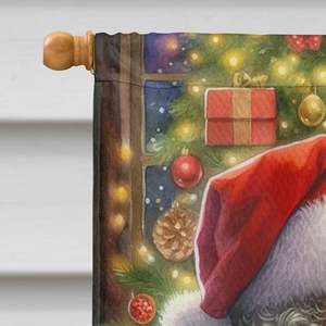 แบนเนอร์ตกแต่งเสาระเบียงขนาดใหญ่ลายซานตาคลอสสีหลายสีแบบแขวนผนังขนาดบ้านทำจากโพลีเอสเตอร์ - Product Image 3