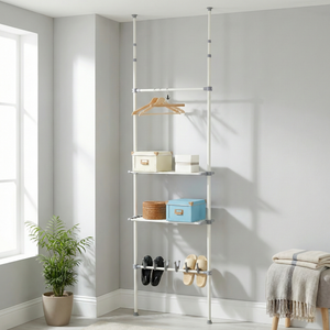 Estante de Almacenamiento para el Hogar de Cuatro Niveles, Telescópico, Apilable, Portátil, de Hierro, No Plegable, de la Mejor Calidad y Durabilidad, Moderno y Fácil de Montar - Product Image 2