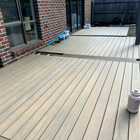 Planches de terrasse WPC imperméables pour décoration, co-extrusion, revêtement de pont de bateau WPC, support de plancher en aluminium