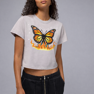 Camiseta Casual de Cuello Redondo para Mujer, Corte Ajustado, Manga Corta, Transpirable, Ecológica, de Jersey, con Estampado de Serigrafía, de Secado Rápido - Product Image 1