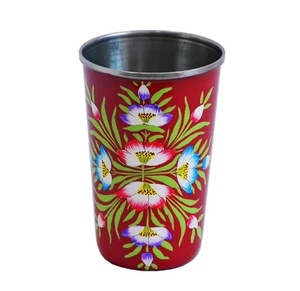 แก้วทองแดงรูปลักษณ์ใหม่ของอินเดีย,แก้วทองแดงทาสีมือราคาถูกอุปกรณ์เสริมทาสีด้วยมือทำด้วยมือทันสมัย - Product Image 1