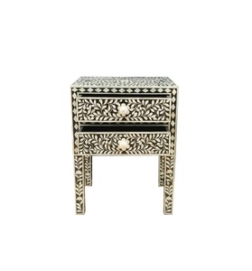 Mueble de Salón Multiusos Tradicional Hecho a Mano en India con Incrustaciones de Hueso, Color Rosa Intenso, Personalizado y Ecológico - Product Image 3