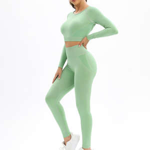 Leggings Deportivos de Yoga para Mujer, de Alta Elasticidad, para Gimnasio, Pilates y Fitness, Color Sólido, Venta al Por Mayor - Product Image 3