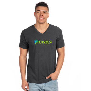 T-shirt personnalisé uni pour homme à col en V, en coton confortable, tendance, pour le sport et les loisirs, OEM ODM Marque privée - Product Image 1