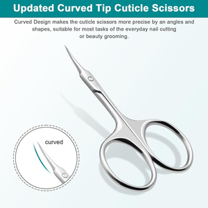 OEM Custom Logo Cuticle Scissors Nail Care Tool Sharp Curved Blade Stainless Steel <b>Trimmer</b> Best Product Cuticle Scissors - Product Image 2