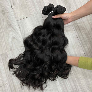 Extensions de cheveux naturels vietnamiens ondulés, tissage machine, noir naturel, qualité supérieure, double tirage, prêts à être expédiés – Meilleures ventes - Product Image 4