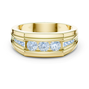 Classic Moissanite Brilliant Cut Promise Wedding Engagement <b>Ring</b> Women 925 Sterling Silver Gold Plated Prong Set Sambhav Jewels - Product Image 1