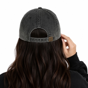 Unisex Premium Washed Cotton Baseball Cap Custom Embroidered Vintage Adjustable Fit Vintage Faded Finish Adjustable Back Closure - Product Image 2