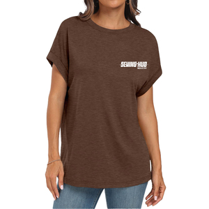 Camiseta cómoda de algodón para mujer, ropa informal de manga corta con estampado liso, estilo hip hop, para uso diario - Product Image 1