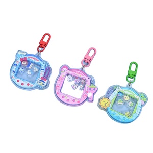 Llavero promocional personalizado al por mayor de plástico acrílico transparente con purpurina y epoxy, tipo shaker - Product Image 5