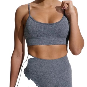 Ensemble de Yoga écologique d'été pour femmes respirant Gym entraînement soutien-gorge Shorts taille bout à bout levage sans manches fronde conception motif solide - Product Image 5
