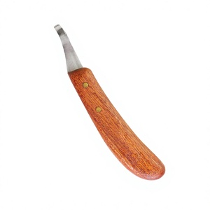 Outil de soin d'écurie en acier inoxydable avec manche en bois, pour le nettoyage des sabots et l'aide à la dépose des doublures de sangle, étanche - Product Image 2