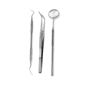 Juego de Instrumentos de Examen Dental de 3 Piezas, Acero Inoxidable, Certificado CE ISO, Proveedor Mayorista de Primera Categoría - Product Image 1