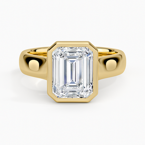 Premium 4mm Bezel Ring in Genuine 14K Yellow Gold with Exceptional Fine Jewelry Craftsmanship - Product Image 1